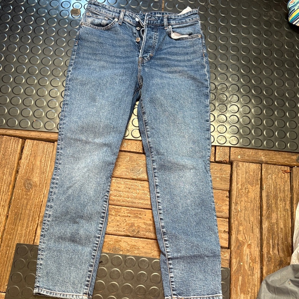 H&M Blue High Rise Women Jeans